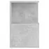  Noptiere, 2 buc., gri beton, 35x35x55 cm, PAL
