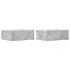  Noptiere suspendate 2 buc. gri beton 40x30x15 cm lemn prelucrat