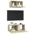  Set de dulapuri TV, 2 piese, stejar sonoma, lemn prelucrat