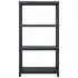  Rafturi de depozitare, 2 buc. negru, 60 x 30 x 138 cm plastic