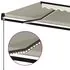  Copertină retractabilă manual cu LED, crem, 600x350 cm