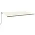  Copertină retractabilă manual cu LED, crem, 600x350 cm