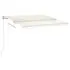  Copertină retractabilă manual cu LED, crem, 400x300 cm