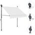  Copertină retractabilă manual cu LED, crem, 200 cm