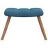  Scaun de relaxare cu taburet, albastru, catifea