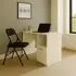 Birou Boston, alb, 90x45x75 cm