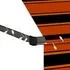  Copertină retractabilă manual cu LED, portocaliu & maro, 200 cm