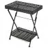  Măsuță de ceai pliabilă stil vintage negru 58x35x72 cm metal