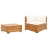  Set mobilier grădină cu perne, 2 piese, lemn masiv de acacia