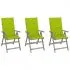 Set 3 bucati scaune gradina rabatabile, verde deschis