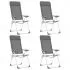  Scaune de camping pliante, 4 buc., gri, aluminiu