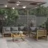  Set mobilier grădină cu perne, 6 piese, lemn masiv acacia