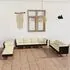  Set mobilier de grădină cu perne, 10 piese, negru, poliratan