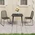  Set masă de grădină, 3 piese, negru, ratan PVC