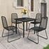  Set mobilier de grădină, 5 piese, negru, ratan PVC