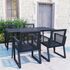  Set mobilier de exterior, 5 piese, negru, ratan PVC
