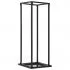  Rastel lemne de foc, cu postament, negru, 37x37x113 cm, oțel 