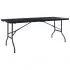  Masă grădină pliabilă, negru, 180x75x72 cm, HDPE imitație ratan