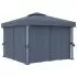  Pavilion cu perdea, antracit, 3 x 3 m, aluminiu