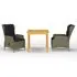  Set mobilier de grădină, 3 piese, maro