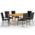  Set mobilier pentru grădină, 7 piese, negru