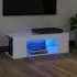  Comodă TV cu lumini LED, alb, 90x39x30 cm