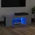 Comoda TV cu lumini LED, gri beton, 90 x 39 x 30 cm