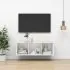  Dulap TV montat pe perete, alb, 37x37x107 cm, PAL