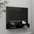 Dulap TV montat pe perete negru extralucios 102x23.5x90 cm PAL, negru lucios, 102 x 23.5 x 90 cm