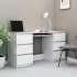  Birou de scris, alb, 140x50x77 cm, lemn prelucrat