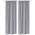 Draperii opace cu rejansă, 2 buc., gri, 135 x 245 cm