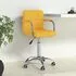  Scaun de birou pivotant, galben muștar, material textil