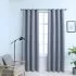  Draperii opace cu inele metalice, 2 buc., gri, 140 x 175 cm