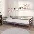  Pat de zi cu saltea, gri, 90x200 cm, lemn masiv de pin