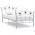  Cadru de pat, cu model de fotbal, gri, 90 x 200 cm, metal