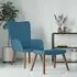  Scaun de relaxare cu taburet, albastru, catifea
