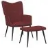 Scaun de relaxare cu taburet, bordo