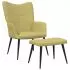 Scaun de relaxare cu taburet, verde