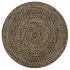  Covor manual, negru și natural, 90 cm, iută