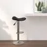 Scaun de bar, negru, oțel cromat și piele ecologică