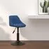  Scaun de bar, albastru, catifea