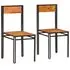 Set 2 bucati scaune de bucatarie, maro, 43 x 43 x 90 cm