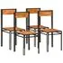Scaune de bucatarie 4 buc. lemn masiv acacia, maro, 43 x 43 x 90 cm