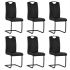Set 6 bucati scaune de bucatarie consola, negru, 43 x 55 x 100 cm