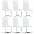 Set 6 bucati scaune de bucatarie consola, alb, 42 x 52 x 100 cm