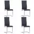 Set 4 bucati scaune de bucatarie consola, negru, 42 x 52.5 x 100 cm
