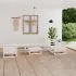  Set mobilier de grădină, 8 piese, alb, lemn masiv de pin