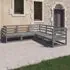  Set mobilier de grădină, 5 piese, gri, lemn masiv de pin
