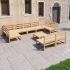 Set mobilier de grădină, 10 piese, lemn masiv de pin