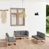  Set mobilier de grădină cu perne, 6 piese, lemn masiv de pin